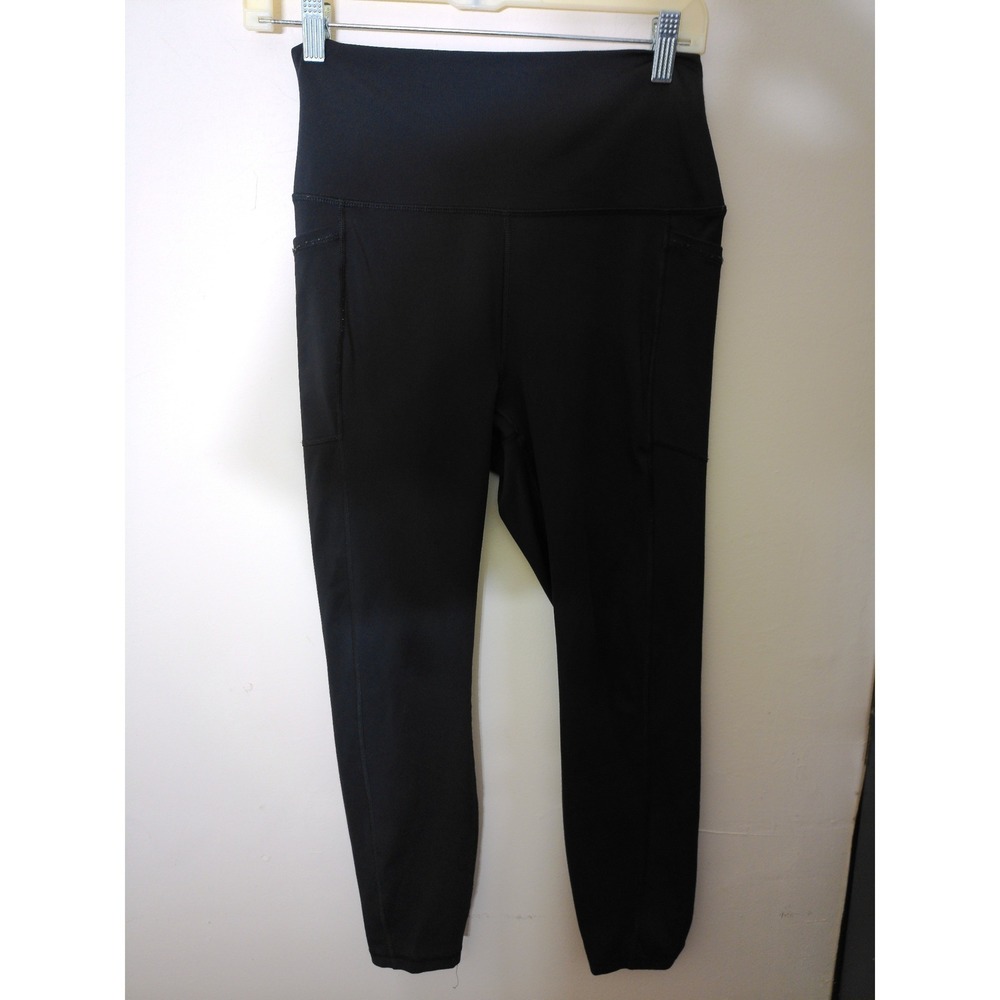 RBX Leggings Womens Large Black High Rise Pocket Athletic Activewear Yoga , runs